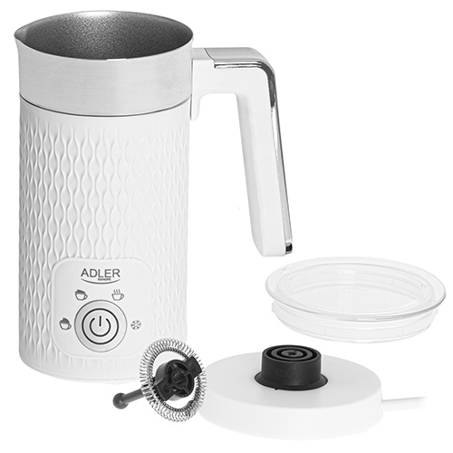 Penač mlieka Adler biely - na šľahanie a ohrev (latte a cappuccino)